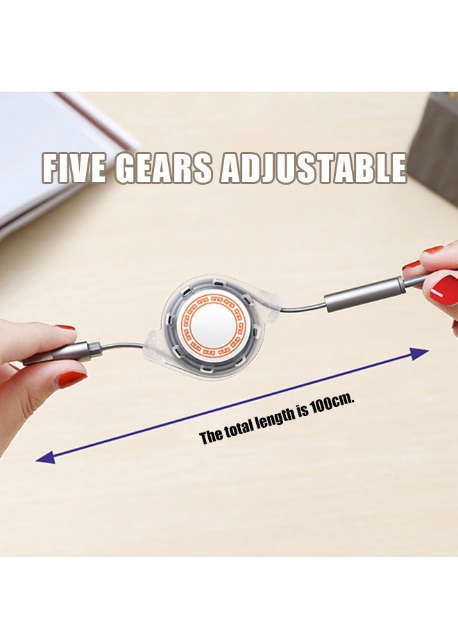 3 in 1 Fast Charging Cable, 1m Soft Silicone Universal Retractable Multiple Charging Cord Adapter with USB Port Connectors, 3A Fast Data Sync Charging  Cable (Gray) - Image 2
